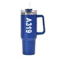 A319 Text Designed 40oz Stainless Steel Car Mug With Holder Online now