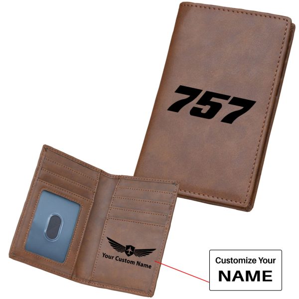 757 Flat Text Designed Leather Card Holder Wallets For Discount