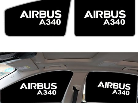 Airbus A340 & Text Designed Car Sun Shade (Side window) on Sale