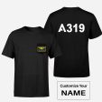 A319 Flat Text Designed Pocket T-Shirts For Discount