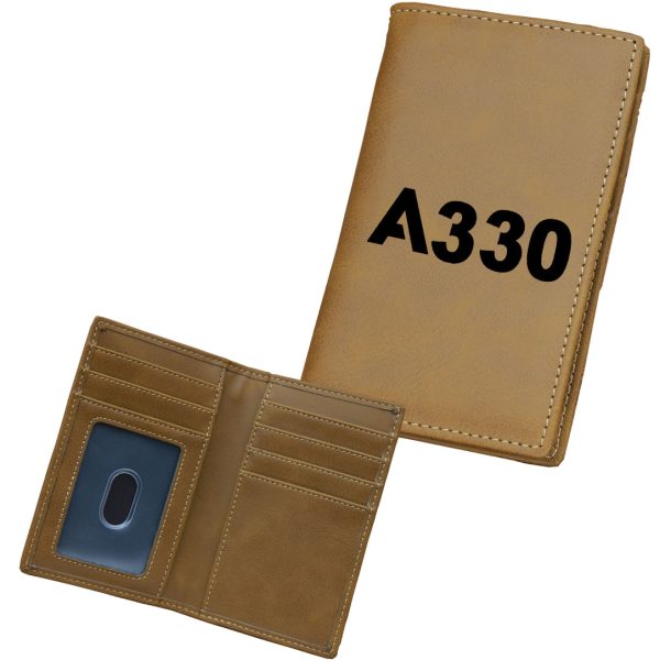 A330 Flat Text Designed Leather Card Holder Wallets Online Sale