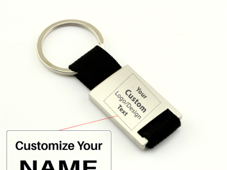 Your Custom Design & Image & Logo & Text Design  Metal Woven Leather(2)Key Chains Sale