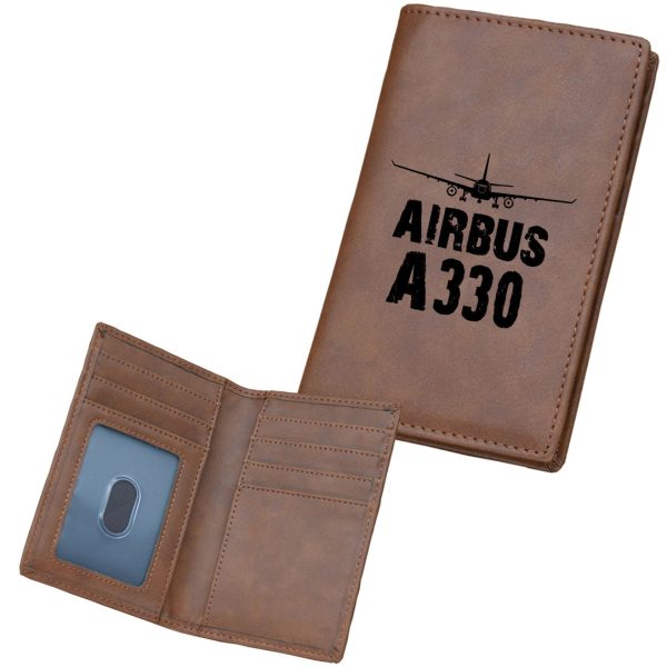 Airbus A330 & Plane Designed Leather Card Holder Wallets Supply