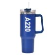 A220 Text Designed 40oz Stainless Steel Car Mug With Holder Online