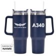 A340 Flat Text Designed 40oz Stainless Steel Car Mug With Holder Online Hot Sale