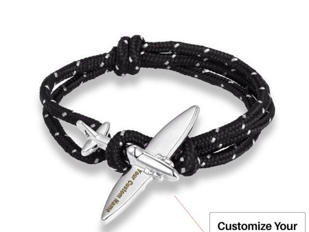 (Edition 4) - Thinner & Small Airplane Designed Bracelets Silver (Adjustable) For Cheap