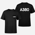 A380 Flat Text Designed Pocket T-Shirts For Discount