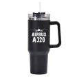 Airbus A320 & Plane Designed 40oz Stainless Steel Car Mug With Holder Discount