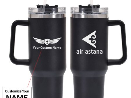 Air Astana Designed 40oz Stainless Steel Car Mug With Holder Online