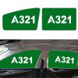 A321 Flat Text Designed Car Sun Shade (Side window) Online now