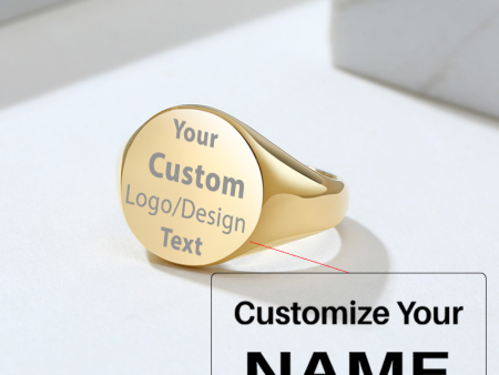 Your Custom Design & Image & Logo & Text Design  14MM Stainless Steel Smooth Ring (1) Sale