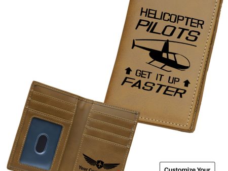 Helicopter Pilots Get It Up Faster Designed Leather Card Holder Wallets Online