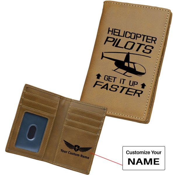 Helicopter Pilots Get It Up Faster Designed Leather Card Holder Wallets Online