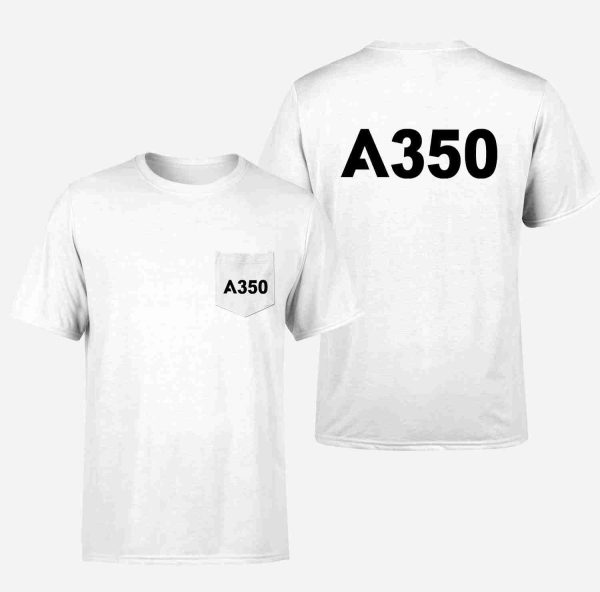 A350 Flat Text Designed Pocket T-Shirts Online Sale