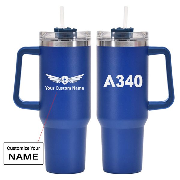 A340 Flat Text Designed 40oz Stainless Steel Car Mug With Holder Online Hot Sale