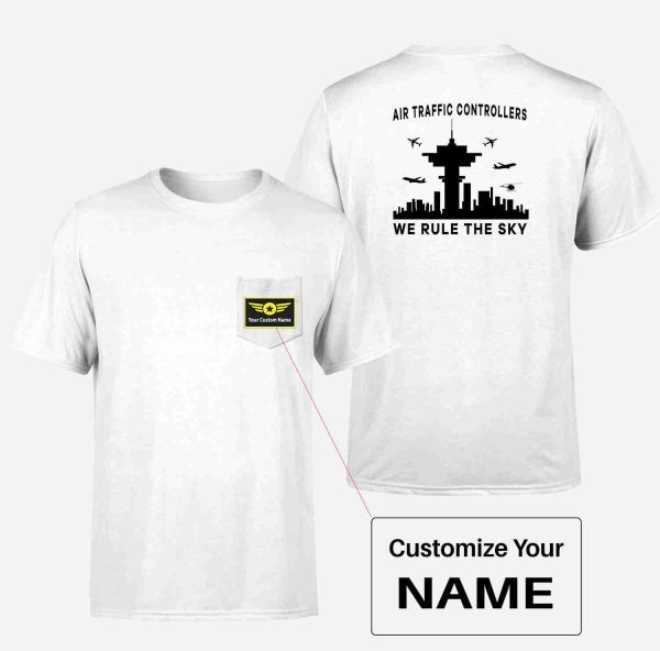 Air Traffic Controllers - We Rule The Sky Designed Pocket T-Shirts Fashion