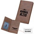 Airbus A330 & Plane Designed Leather Card Holder Wallets Supply