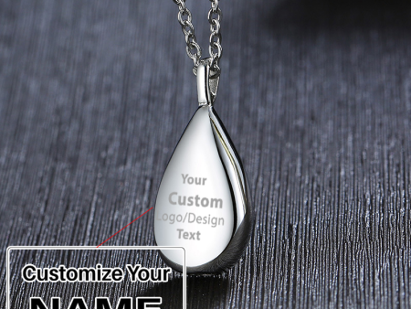 Your Custom Design & Image & Logo & Text Design  Can open droplet shaped pendant For Sale