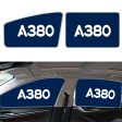 A380 Flat Text Designed Car Sun Shade (Side window) Discount