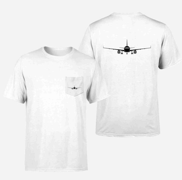 Airbus A320 Silhouette Designed Pocket T-Shirts Sale