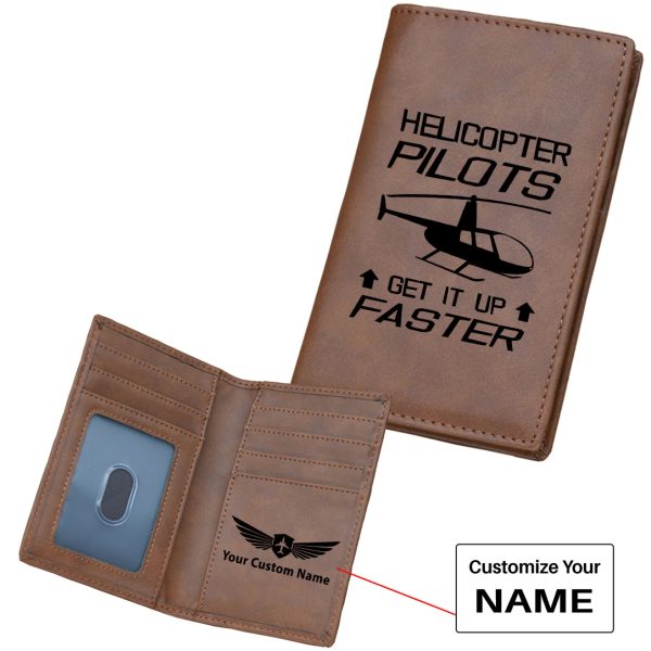 Helicopter Pilots Get It Up Faster Designed Leather Card Holder Wallets Online