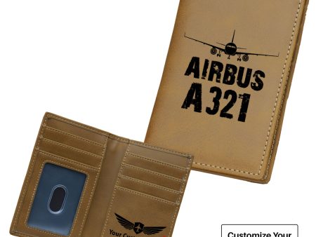 Airbus A321 & Plane Designed Leather Card Holder Wallets Hot on Sale