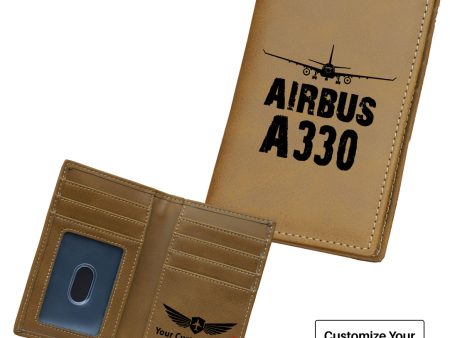 Airbus A330 & Plane Designed Leather Card Holder Wallets Supply