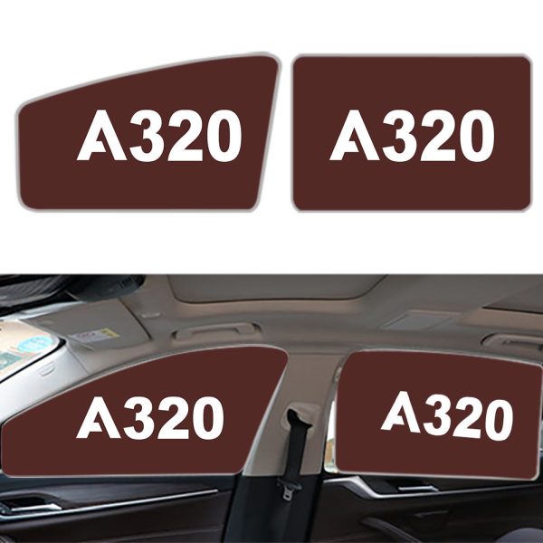 A320 Flat Text Designed Car Sun Shade (Side window) on Sale