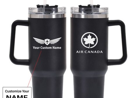 Air Canada Designed 40oz Stainless Steel Car Mug With Holder on Sale