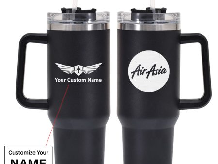 AirAsia Designed 40oz Stainless Steel Car Mug With Holder Fashion