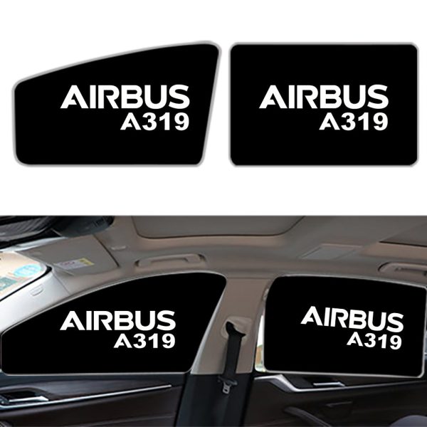 Airbus A319 & Text Designed Car Sun Shade (Side window) Cheap