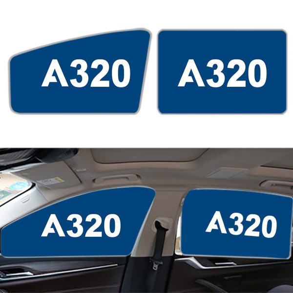 A320 Flat Text Designed Car Sun Shade (Side window) on Sale