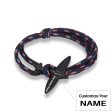 (Edition 4) - Thinner & Small Airplane Designed Bracelets Black (Adjustable) Online