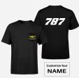 787 Flat Text Designed Pocket T-Shirts Sale