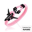 (Edition 2) Super Quality Stylish Airplane Shape Bracelets Black (Pure Colours) Fashion