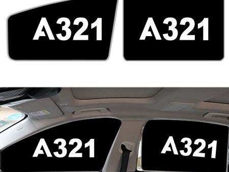 A321 Flat Text Designed Car Sun Shade (Side window) Online now