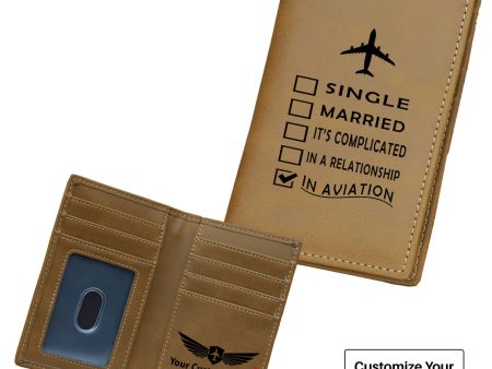 In Aviation Designed Leather Card Holder Wallets Supply