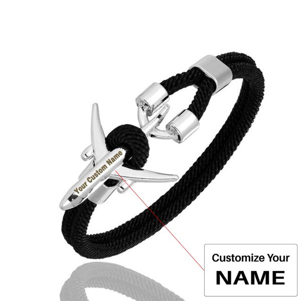 (Edition 2) Super Quality Stylish Airplane Shape Bracelets Silver(Pure Colours) Online Hot Sale