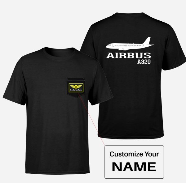 Airbus A320 Printed Designed Pocket T-Shirts Fashion