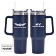 Air-France-Logo-1976 Designed 40oz Stainless Steel Car Mug With Holder For Cheap