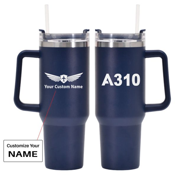 A310 Flat Text Designed 40oz Stainless Steel Car Mug With Holder Sale