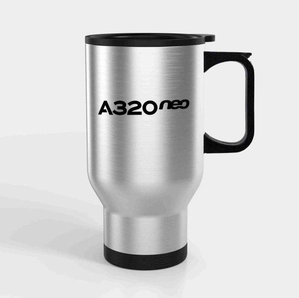 A320neo & Text Designed Travel Mugs (With Holder) Discount