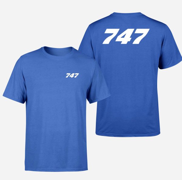 747 Flat Text Designed Double-Side T-Shirts Online