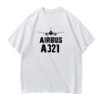 Airbus A321 & Plane Designed Relax Fit T-Shirts For Cheap