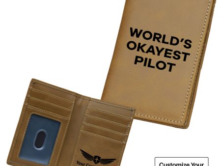 World s Okayest Pilot Designed Leather Card Holder Wallets Online now