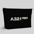 A321neo & Text Designed Zipper Pouch Cheap