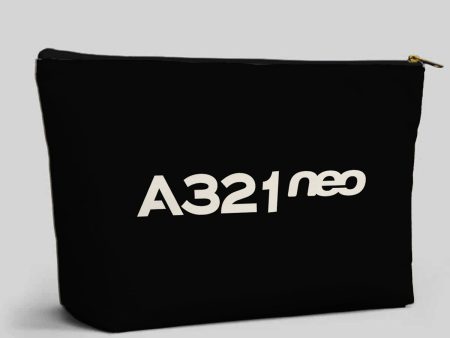 A321neo & Text Designed Zipper Pouch Cheap