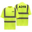 A319 Flat Text Designed Reflective T-Shirts on Sale