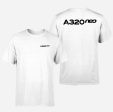 A320neo & Text Designed Double-Side T-Shirts For Sale