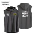 Airbus A320 & Plane Designed Hooded Tank Tops Hot on Sale